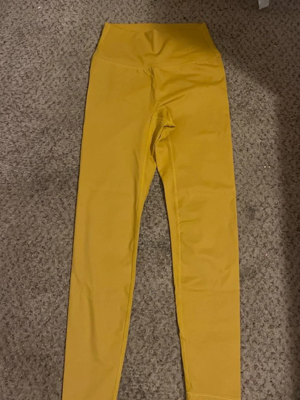 Alo High-Waist Mustard Yellow Active Leggings
